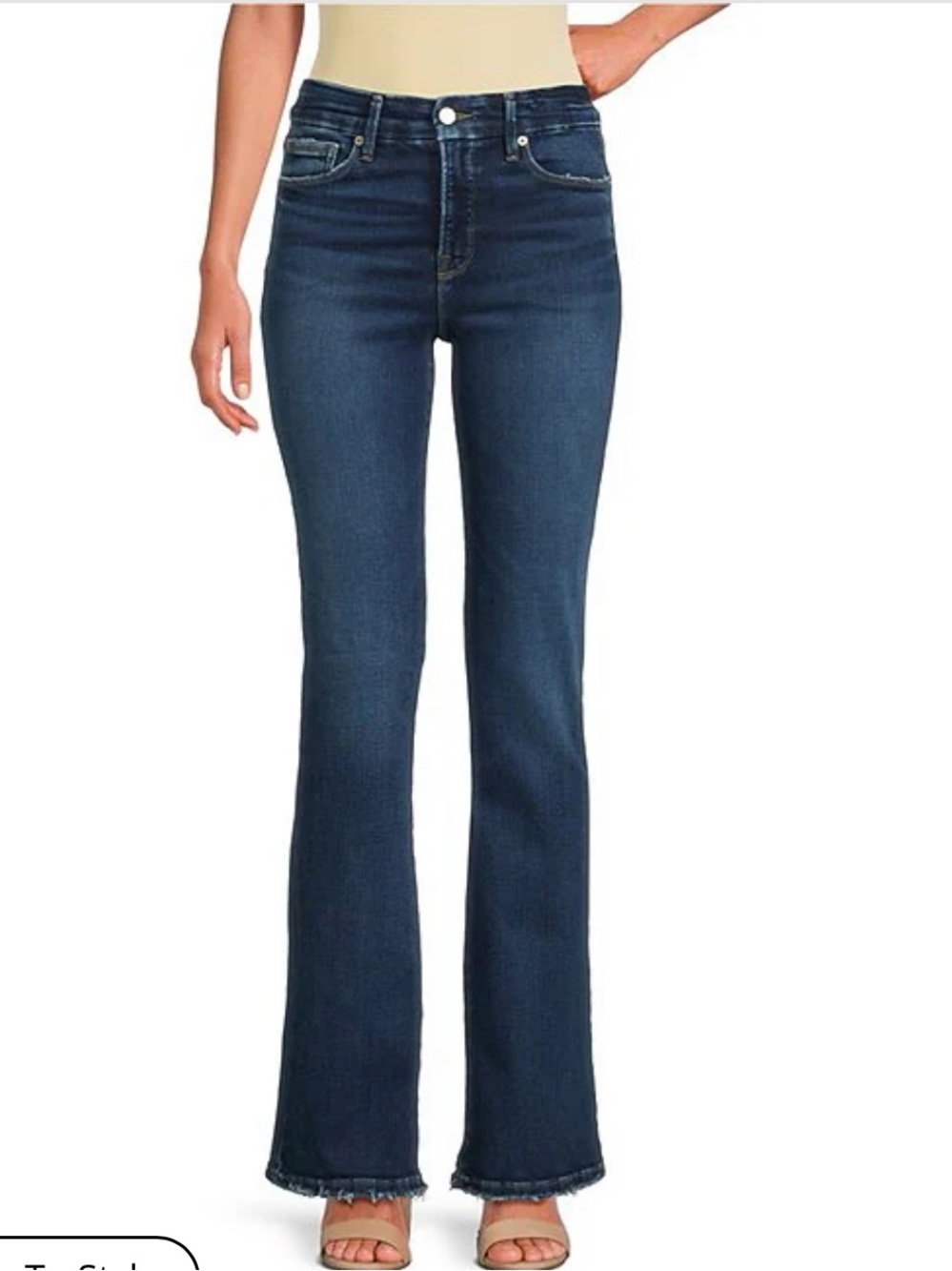 Good American Good Classic High Rise Bootcut Jean Indigo Blue Womens 8/29